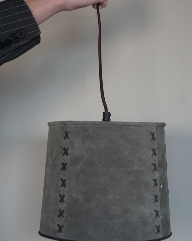 Rene Houtman Hanglamp Nalia Suède Leder H19 x B23 Cm