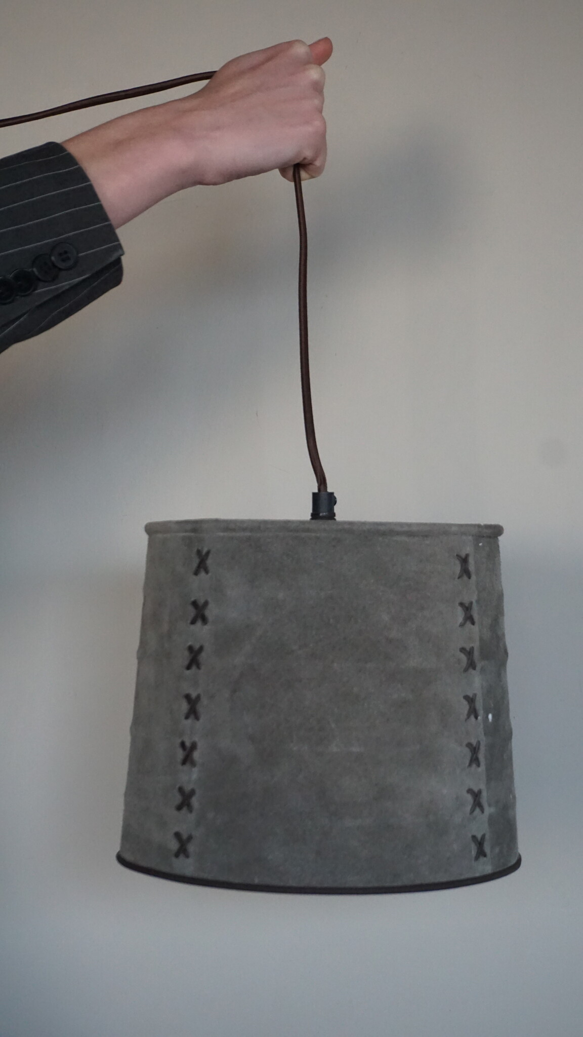 Rene Houtman Hanglamp Nalia Suède Leder H19 x B23 Cm