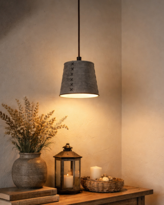 Rene Houtman Hanglamp Nalia Suède Leder H15 x B18 Cm