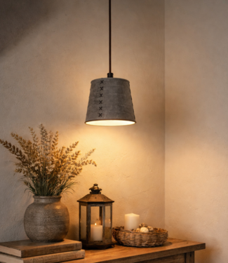 Rene Houtman Hanglamp Nalia Suède Leder H15 x B18 Cm