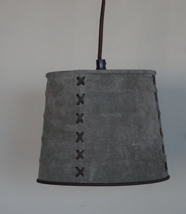Rene Houtman Hanglamp Nalia Suède Leder H15 x B18 Cm