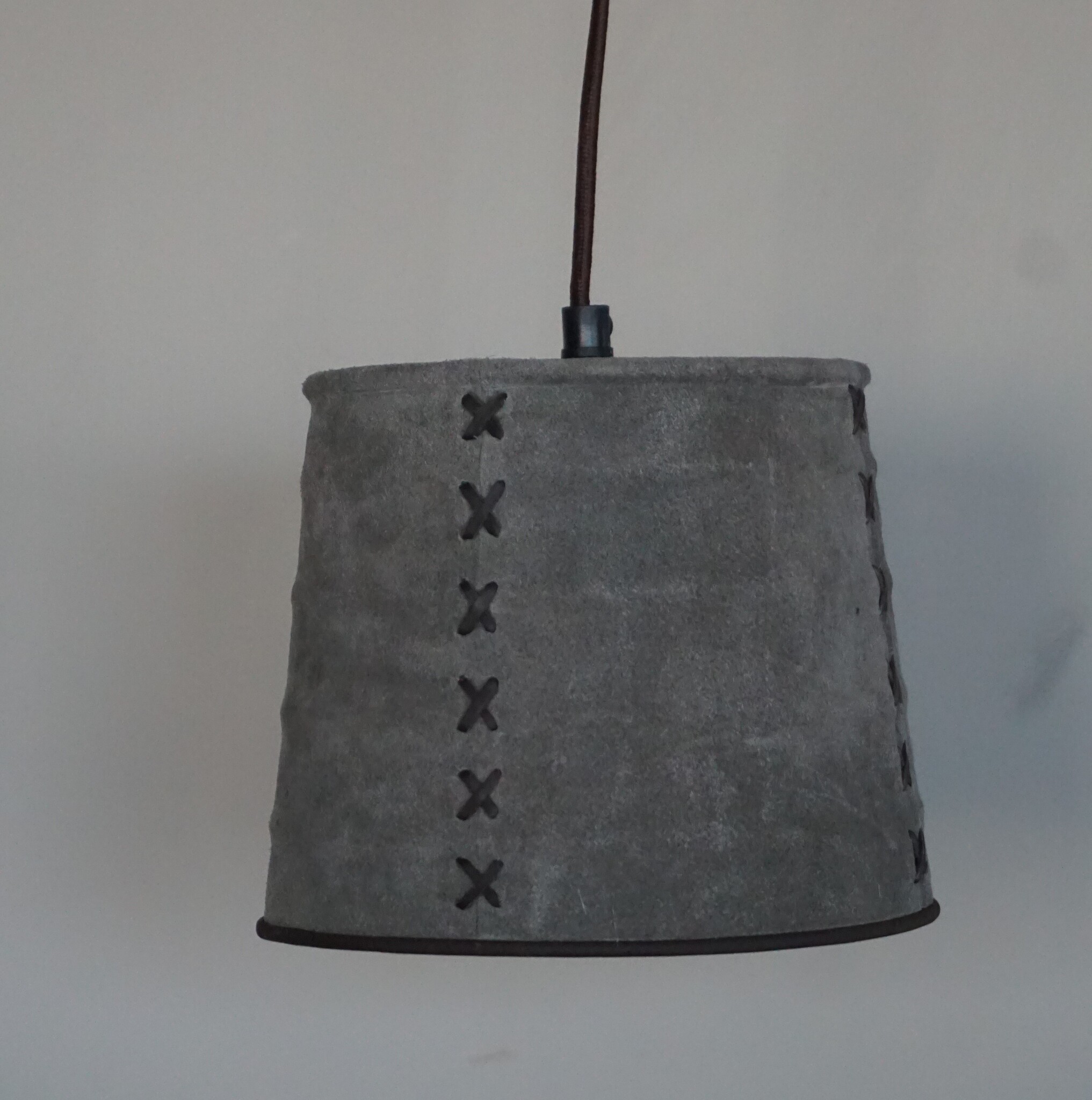 Rene Houtman Hanglamp Nalia Suède Leder H15 x B18 Cm