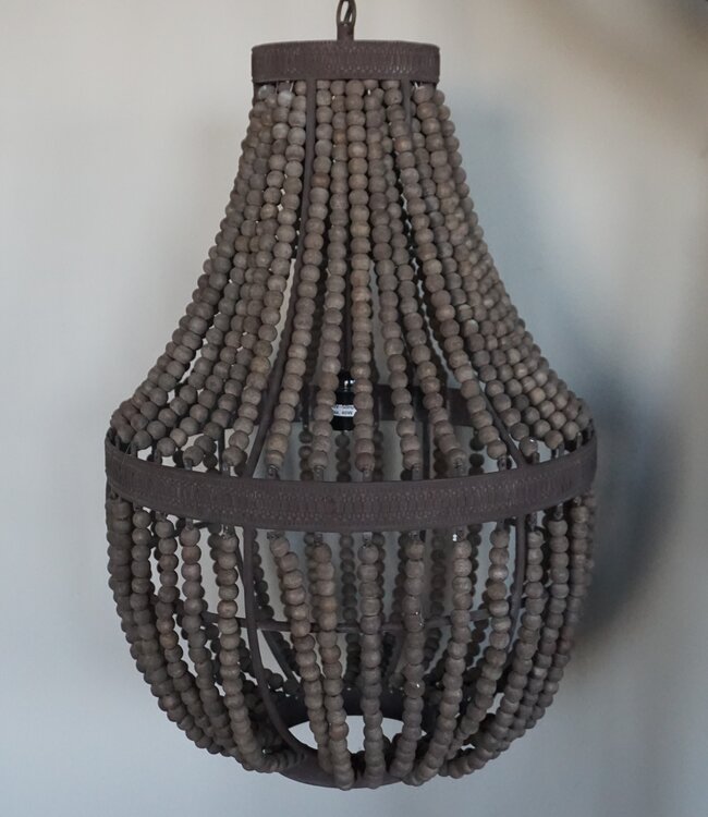 Rene Houtman Kralen Hanglamp Rustica Bruin H70 x B43 Cm