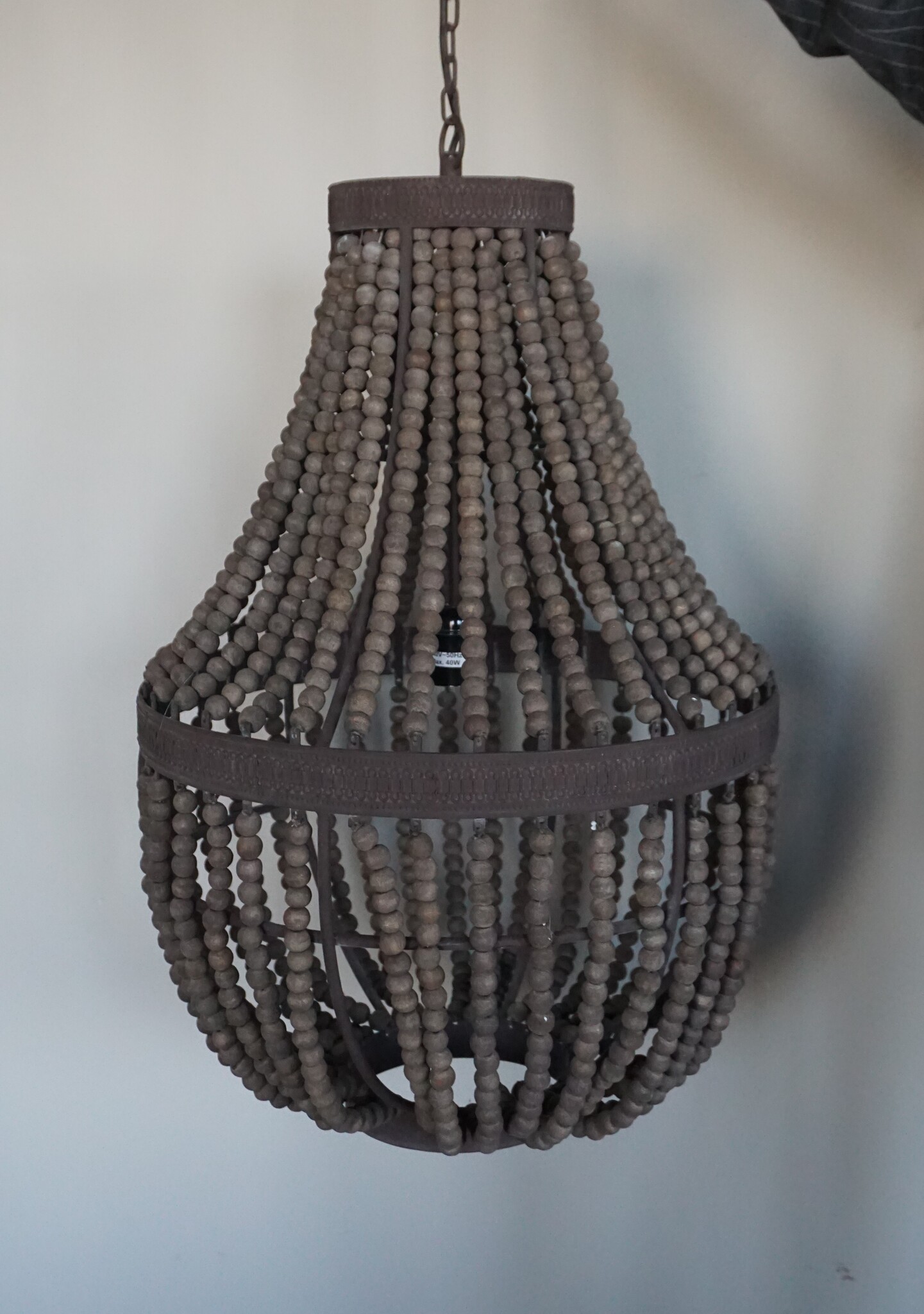 Rene Houtman Kralen Hanglamp Rustica Bruin H70 x B43 Cm