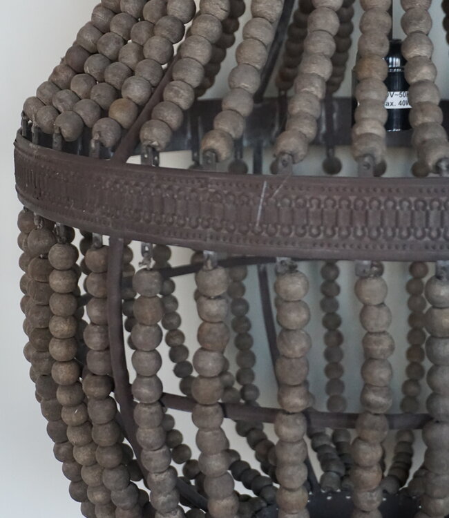 Rene Houtman Kralen Hanglamp Rustica Bruin H70 x B43 Cm