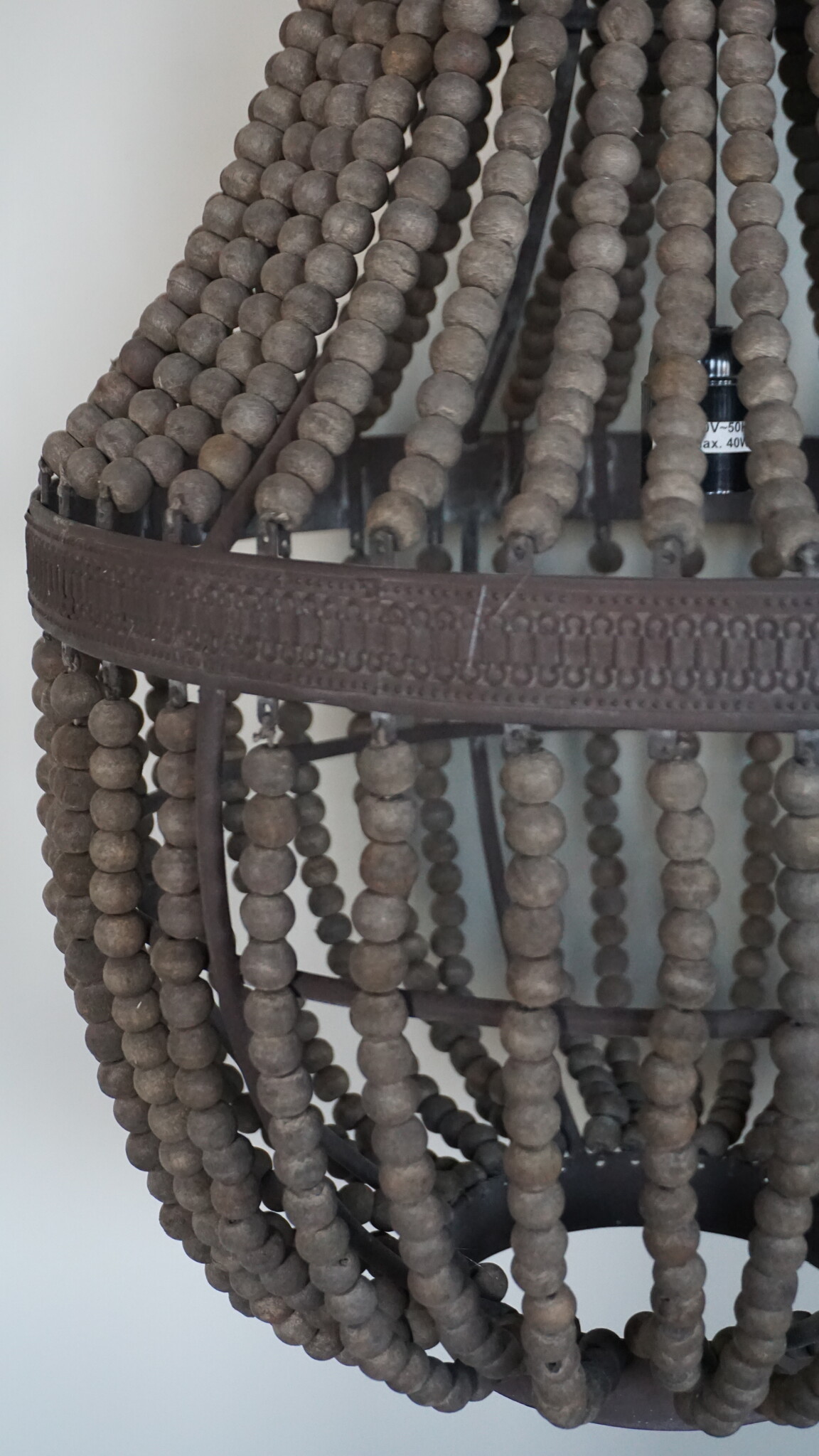 Rene Houtman Kralen Hanglamp Rustica Bruin H70 x B43 Cm