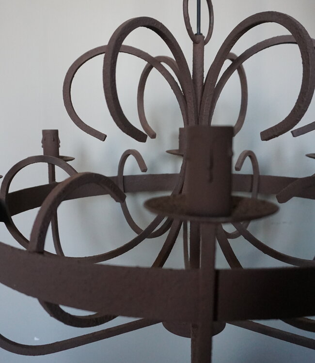 Rene Houtman Kroonluchter Garra | Roest | 6-Arms | H55 x D61 cm