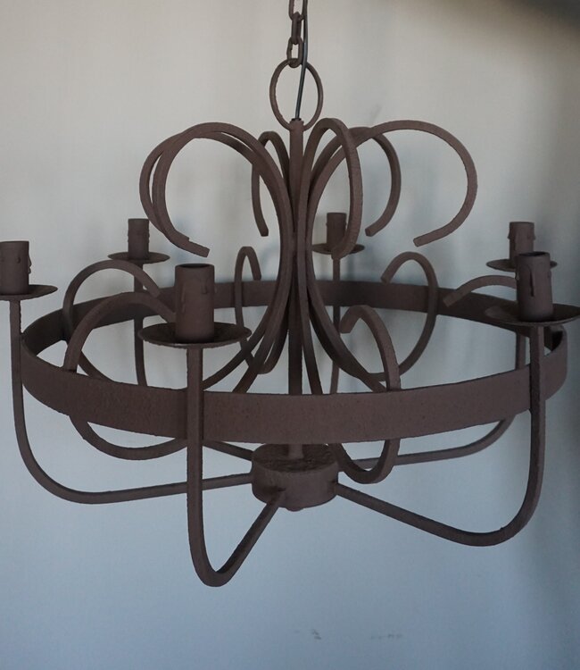 Rene Houtman Kroonluchter Garra | Roest | 6-Arms | H55 x D61 cm