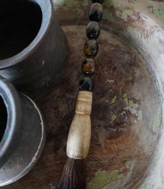 Be-Uniq Kleurrijke Kaligrafeerkwast | Bruin | 30 cm