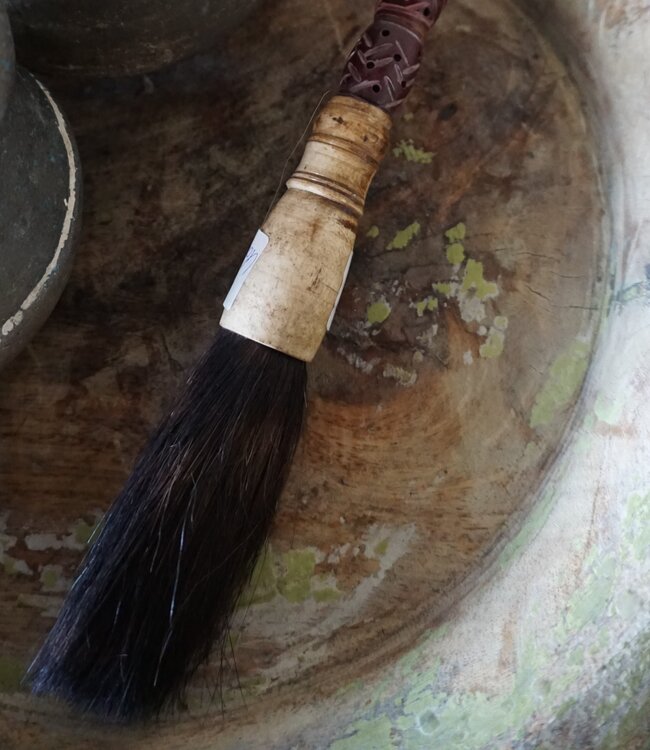 Be-Uniq Kleurrijke Kaligrafeerkwast | Roodbruin | 30 cm