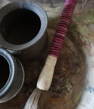 Be-Uniq Kleurrijke Kaligrafeerkwast | Roodroze | 31 cm