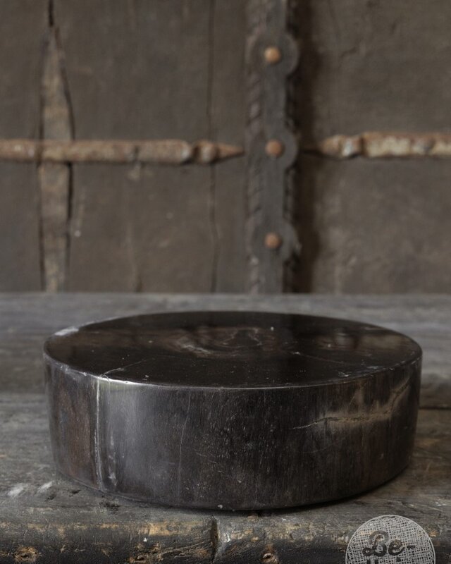 Be-Uniq Schijf Versteend Hout | Indonesie | D26 x H7 cm