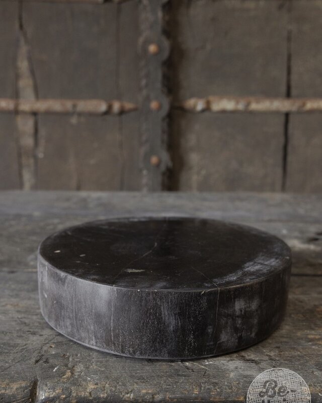 Be-Uniq Schijf Versteend Hout | Indonesie | D25 x H6 cm