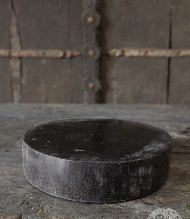 Be-Uniq Schijf Versteend Hout | Indonesie | D25 x H6 cm