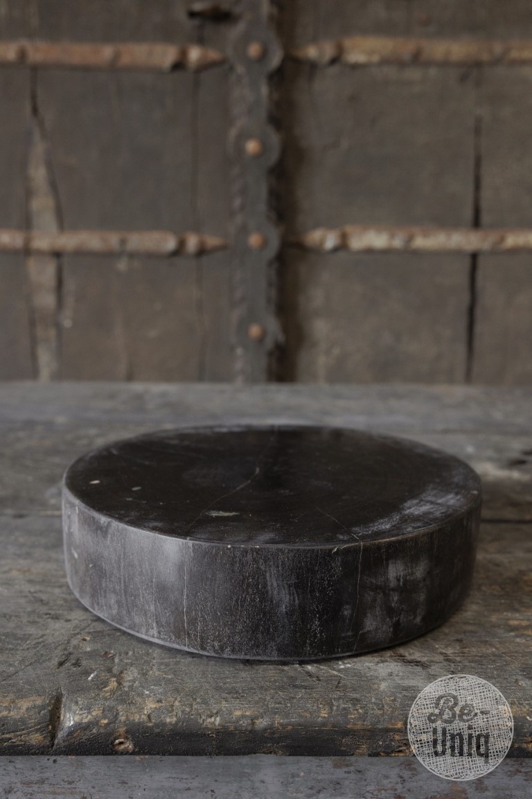 Be-Uniq Schijf Versteend Hout | Indonesie | D25 x H6 cm