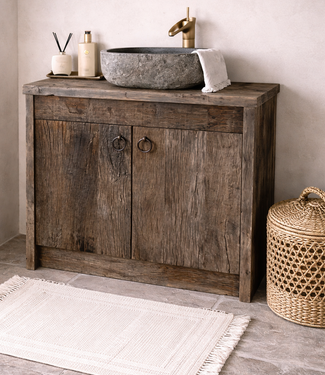 Rene Houtman Badkamermeubel Tim Oud Eikenhout L90 cm