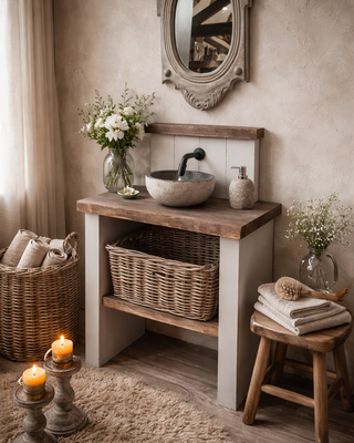 Rene Houtman Cosy toiletmeubel met trog en pompstraat - SET
