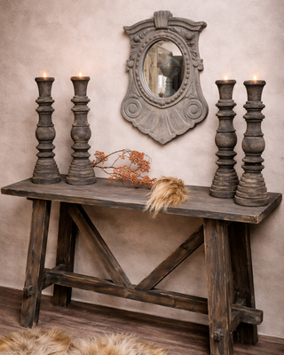 Rene Houtman Sidetable Met Schoren Old Grey L120xH78 cm