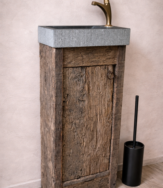 Rene Houtman Oud Eikenhouten Geborsteld - Fontein Black