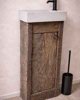 Rene Houtman Oud Eikenhouten Geborsteld - Beton L.Grey
