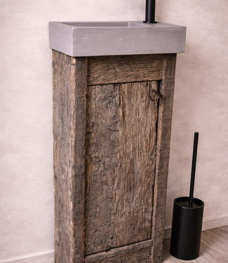 Rene Houtman Oud Eikenhouten Geborsteld - Beton D.Grey