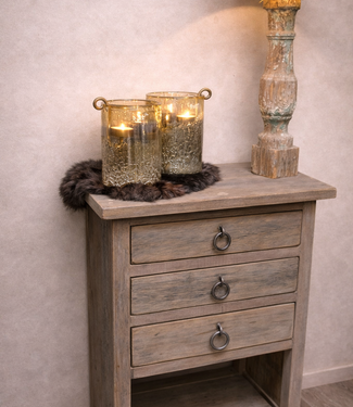 Rene Houtman Ladenkast 3 Lades + Legplank Hout L80 cm