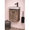 Toiletmeubel Zwevend Oud Eikenhout + Natuursteen Gefrijnd