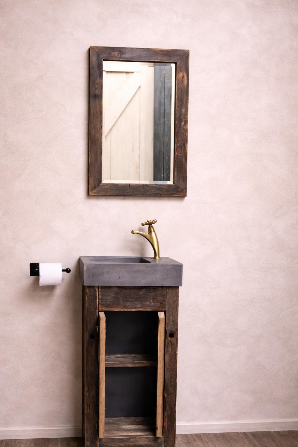 Rene Houtman Eikenhouten toiletspiegel Dark 53 x 38 cm