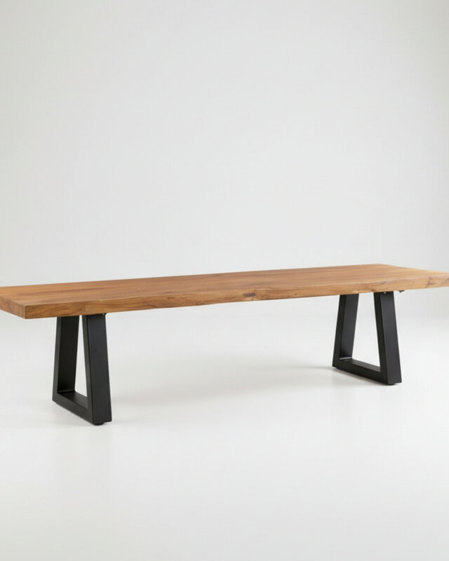 Bazar Bizar Bankje | Ijzeren Onderstel | Natuurlijk | 280 cm