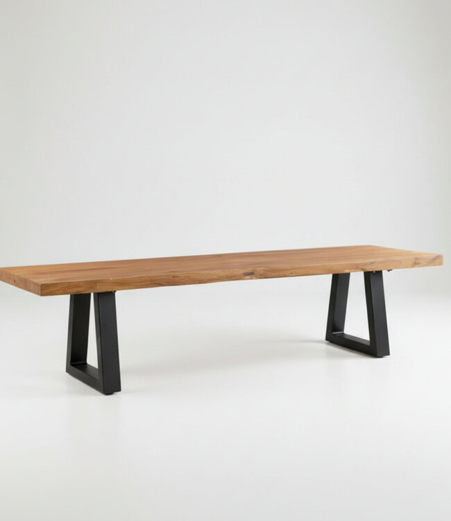 Bazar Bizar Bankje | Ijzeren Onderstel | Natuurlijk | 280 cm