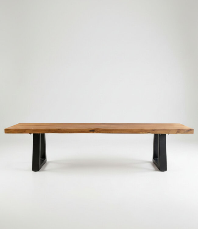 Bazar Bizar Bankje | Ijzeren Onderstel | Natuurlijk | 280 cm