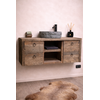 Raaf Badkamermeubel Zwevend Oud Eikenhout - 100-160 cm