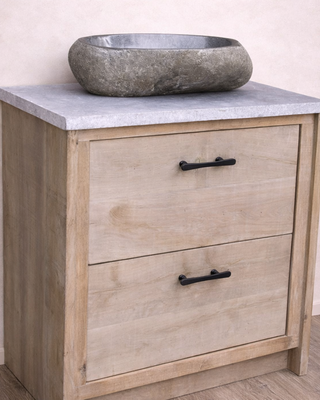 Rene Houtman Badmeubel Nout Eiken Hardsteen 80-140 cm