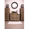 Wastafelmeubel Mex H80 x B80 x D40 Oud Hout 3 Lades