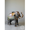 Vintage olifant | metaal | H90xB114xD41 cm
