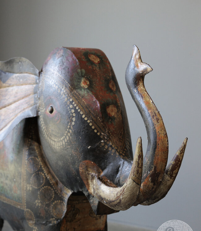 Be-Uniq Vintage olifant | metaal | H90xB114xD41 cm