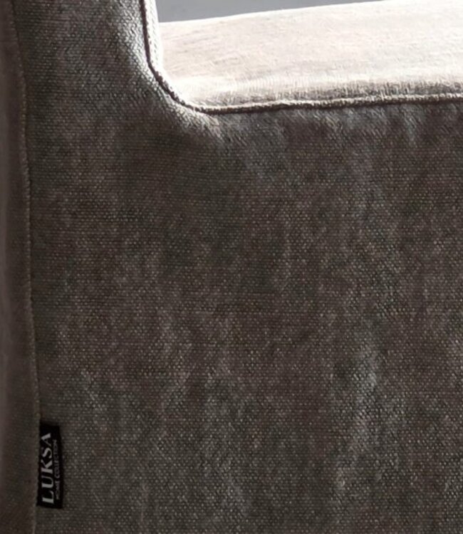 Luksa Home Collection Eetkamerstoel Nora Rok 100% Linnen - Taupe Of Beige