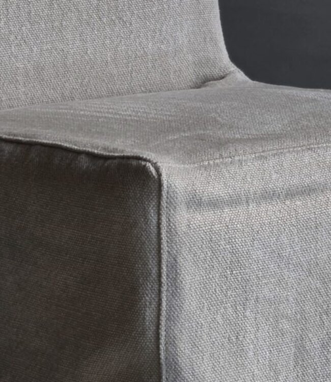 Luksa Home Collection Eetkamerstoel Nora Rok 100% Linnen - Taupe Of Beige