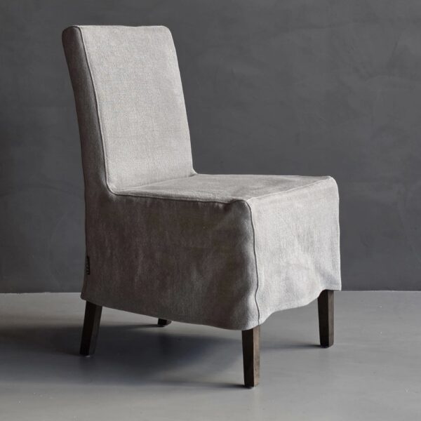 Luksa Home Collection Eetkamerstoel Nora Rok 100% Linnen - Taupe Of Beige