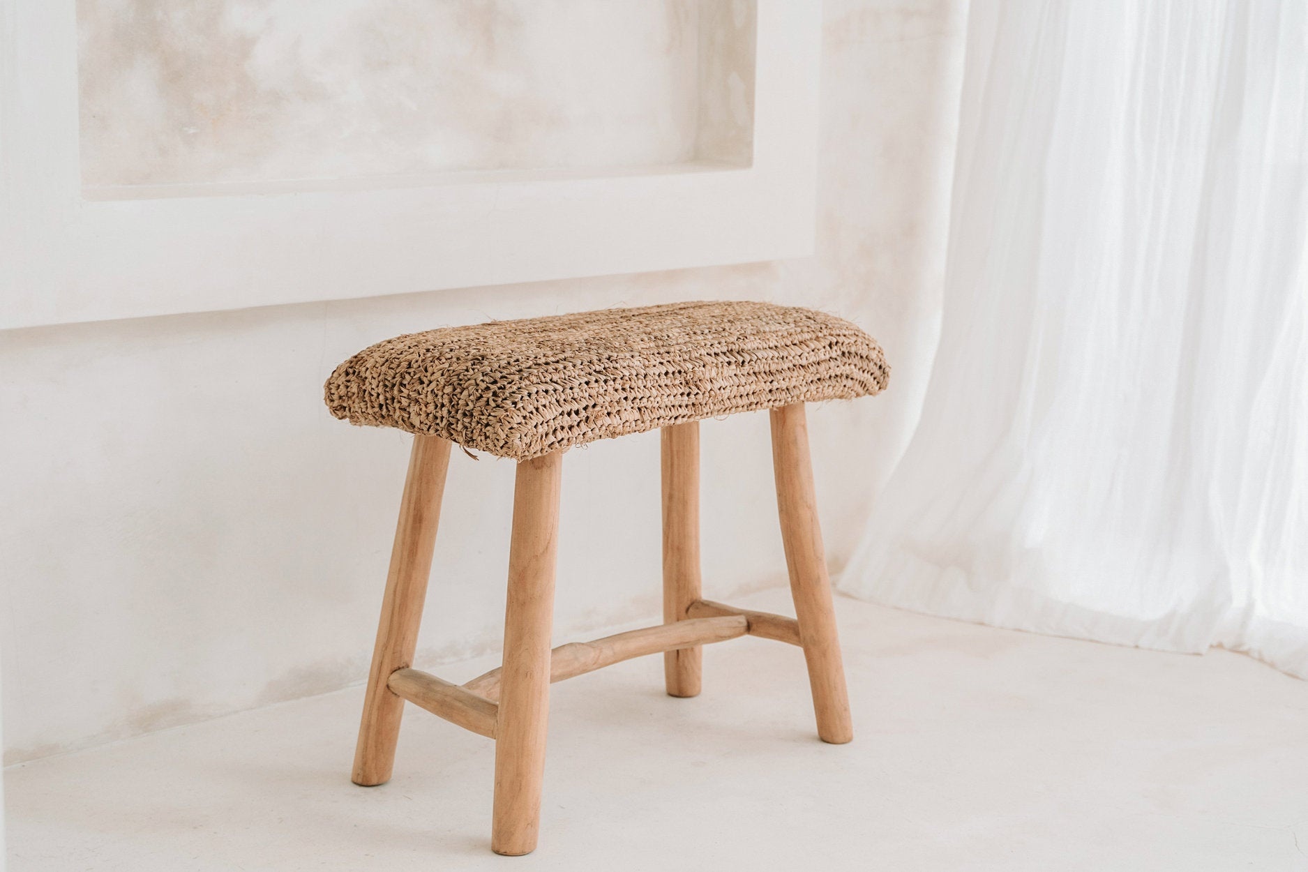 Bazar Bizar De Raffia Bank - Natuurlijk