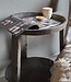Luksa Home Collection Bijzettafel Hout Josefien Met Schaal H60xB50 Cm