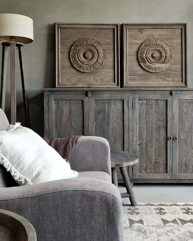Luksa Home Collection Wandpaneel Tyler 75x75 Cm Hout + Embleem