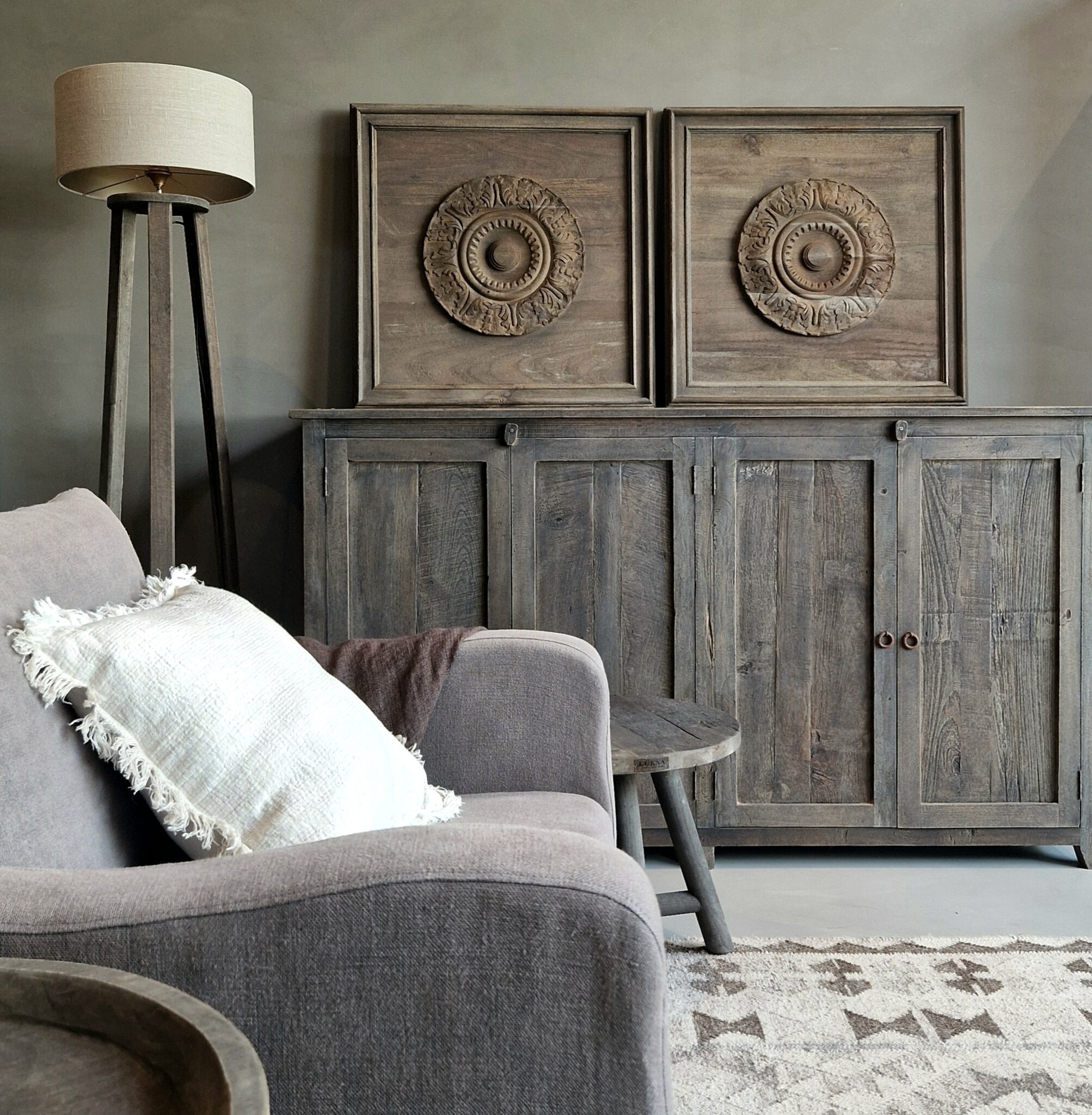 Luksa Home Collection Wandpaneel Tyler 75x75 Cm Hout + Embleem