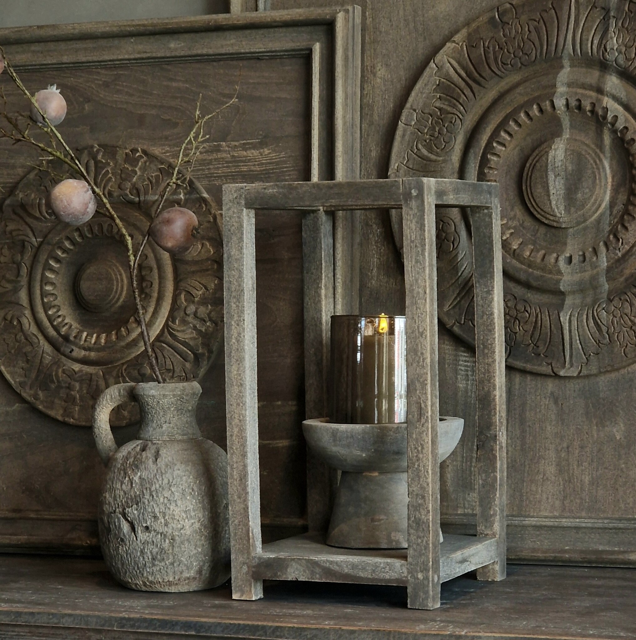 Luksa Home Collection Wandpaneel Tyler 75x75 Cm Hout + Embleem