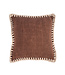 Bazar Bizar Antwerp De Espresso Edge kussenhoes - bruin-wit - 50x50 cm