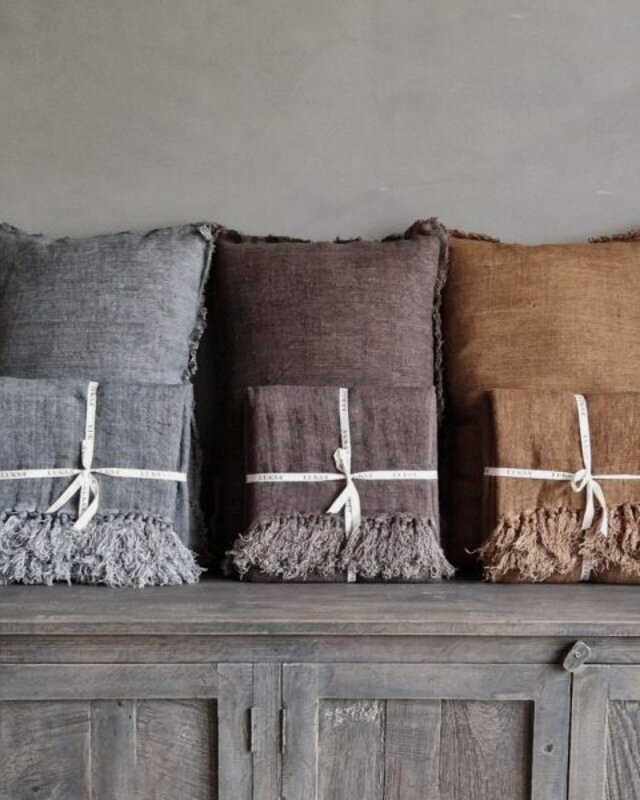 Luksa Home Collection Sierkussen Azra | Bruingrijs | 50 x 50 cm