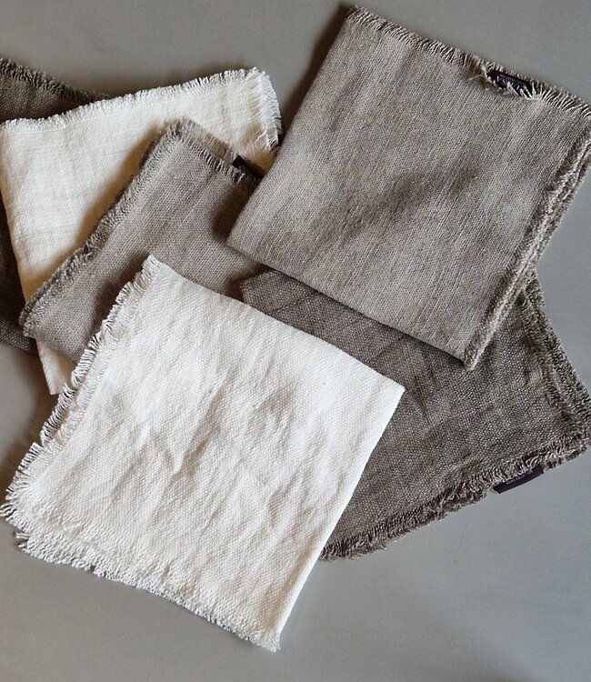 Luksa Home Collection Linnen Servet Azra | 2 Stuks | Taupe | 45 x 45 cm