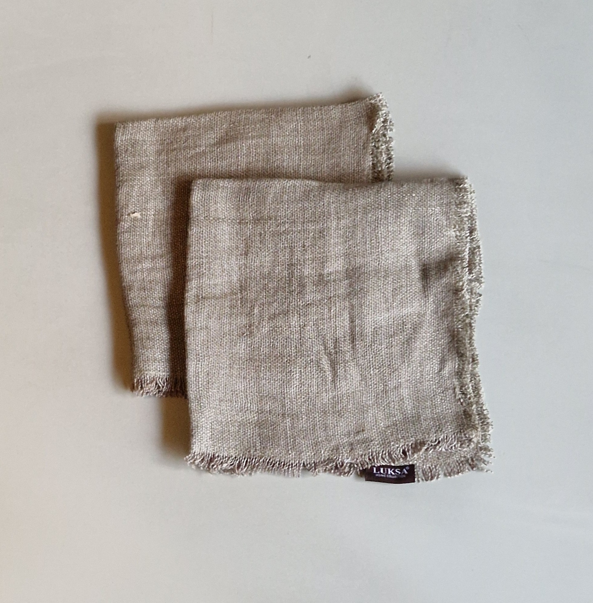 Luksa Home Collection Linnen Servet Azra | 2 Stuks | Taupe | 45 x 45 cm