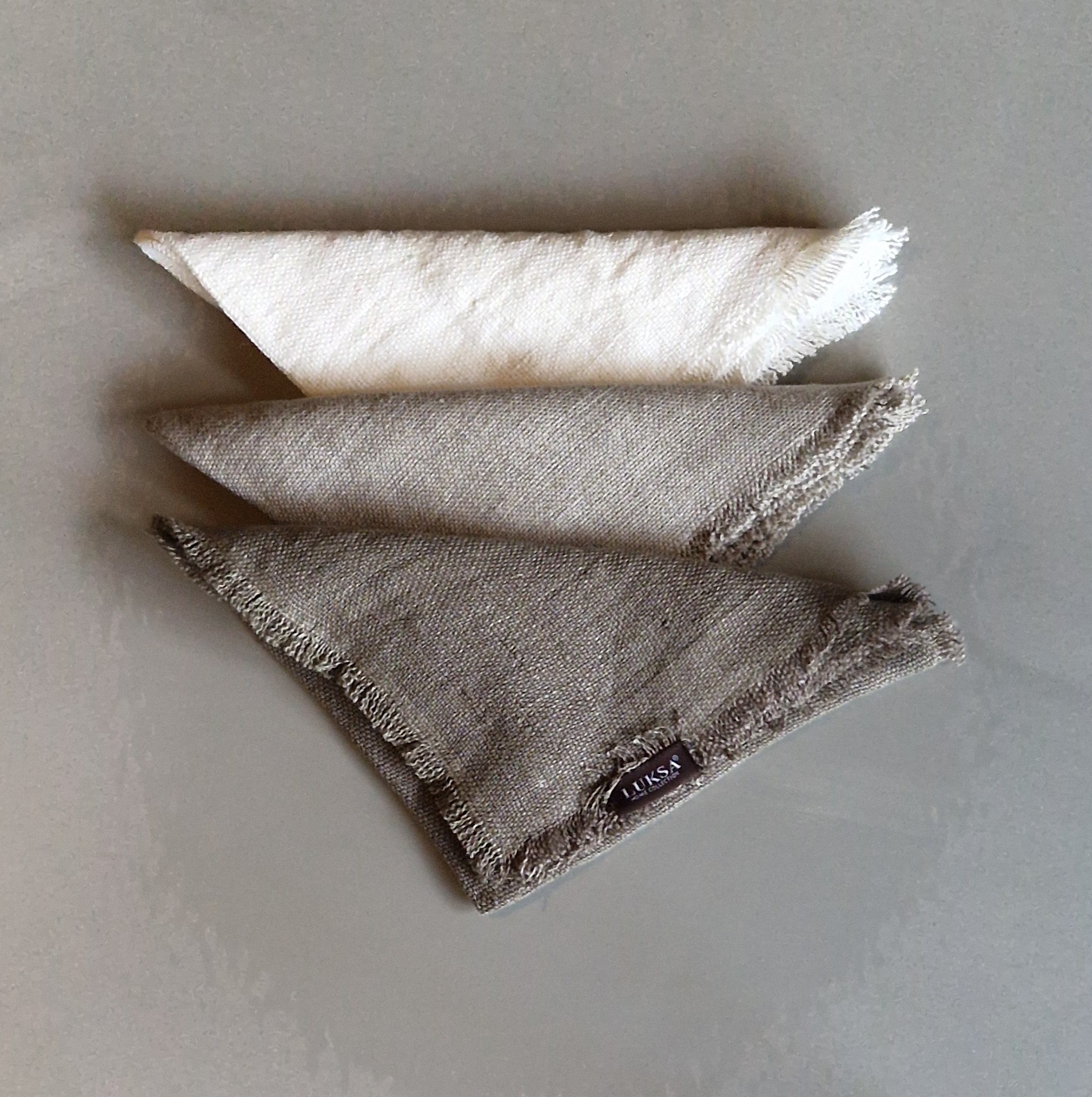Luksa Home Collection Linnen Servet Azra | 2 Stuks | Beige | 45 x 45 cm