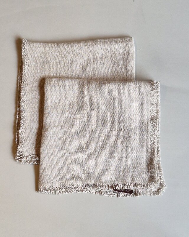 Luksa Home Collection Linnen Servet Azra | 2 Stuks | Beige | 45 x 45 cm